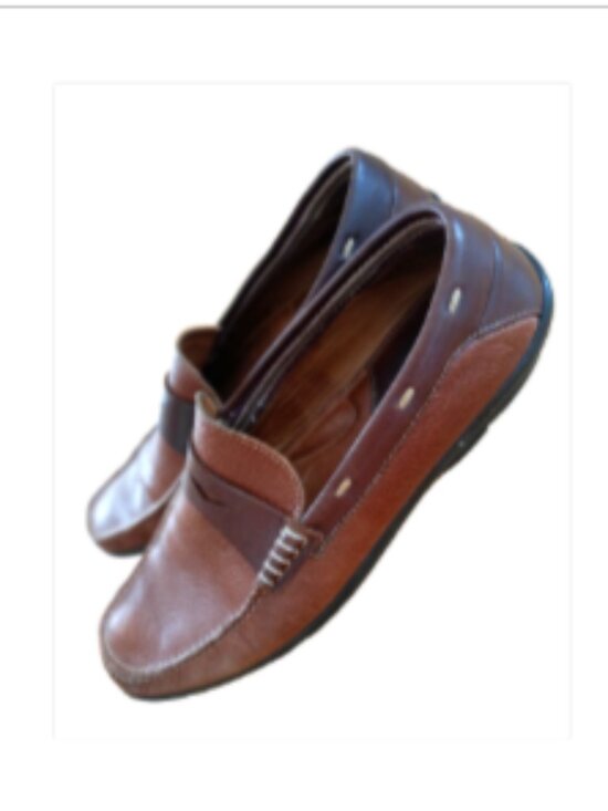 J & M Genuine Leather Penny Loafers Classic Slip-Ons Size 11 Brown main image 4